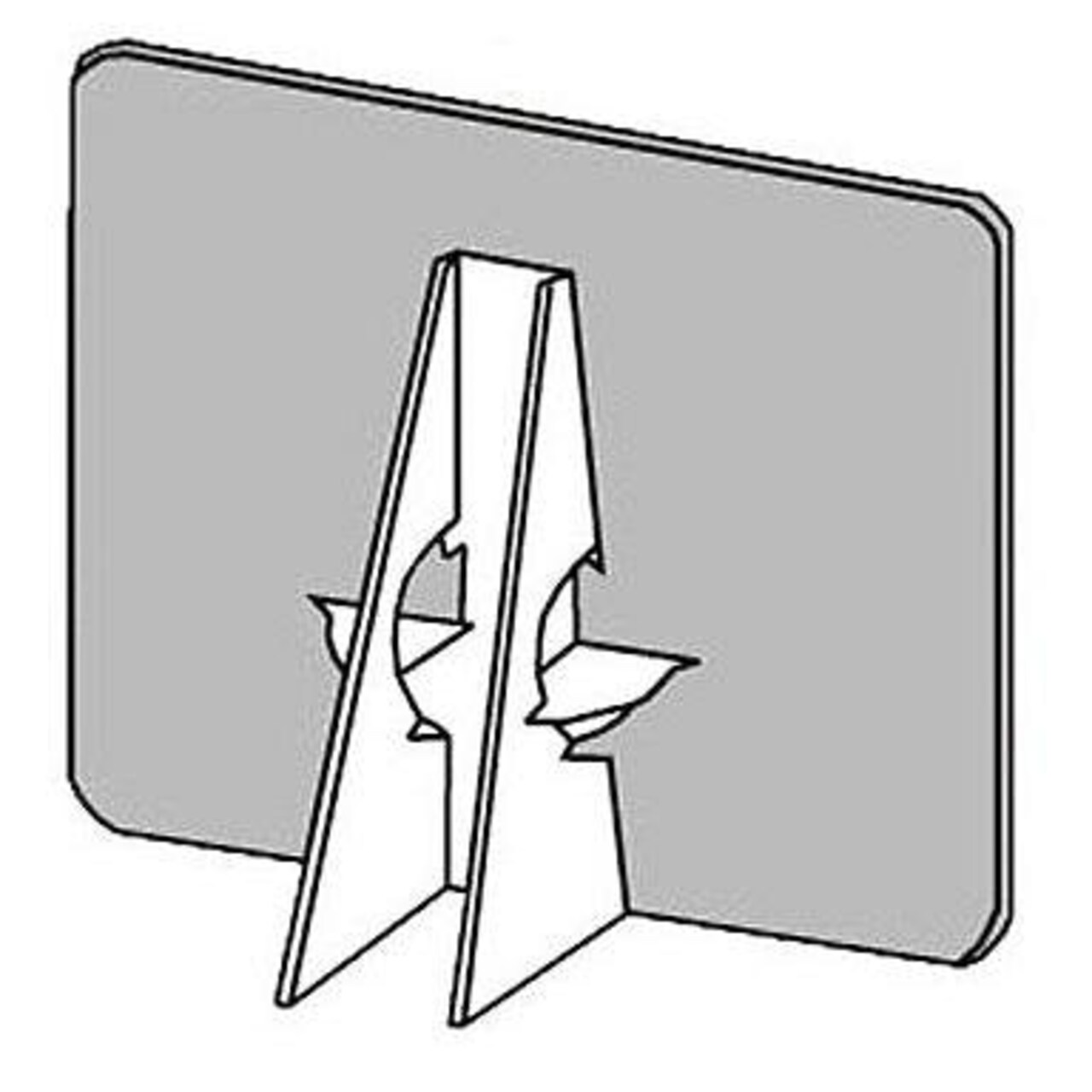 Lineco Self-Stick Double Wing Easel Back, 12 inches, White, Package of 25 (L328-1238)